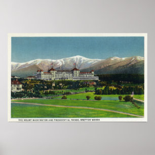 Póster Vista do hotel do Mt Washington, escala