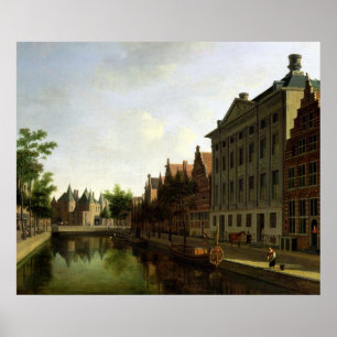 Póster Vista do Kloveniersburgwal em Amsterdão