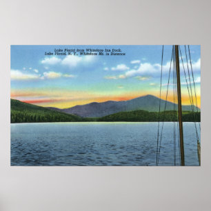 Póster Vista do lago da doca da pensão de Whiteface