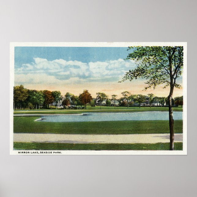 Poster Vista do Lago Espelho no Parque Setentrional (Frente)