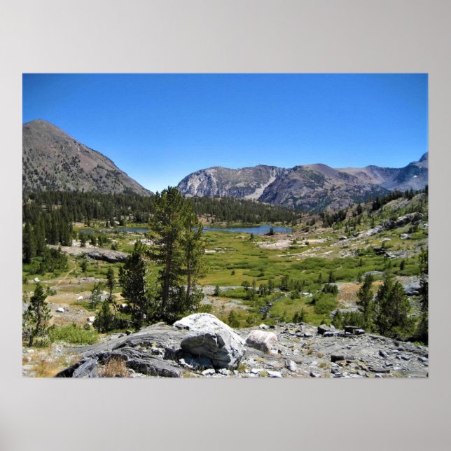 Poster Vista do Lago Shell, Passagem de Tioga, CA (Frente)