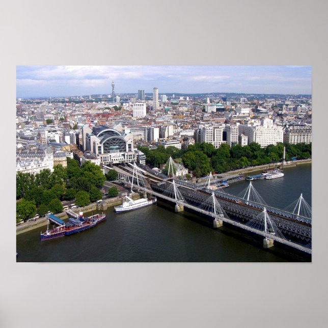 Póster Vista do London Eye (Frente)