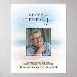 Poster Vista do Mar de Praia Funeral Partilhe um Sinal de