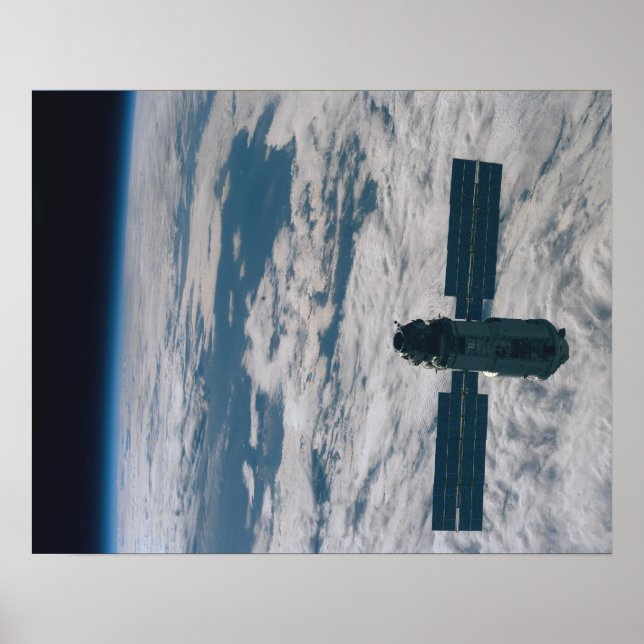 Póster Vista do módulo russo Zarya (ISS) do Endeavor (Frente)