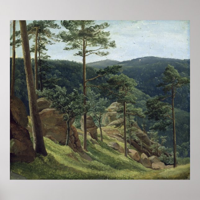 Poster Vista do Monte Brocken, 1829 (Frente)
