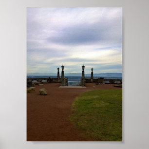 Poster Vista do Monte Ruas. Helens, Portland, Oregon