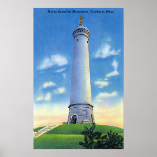 Poster Vista do monumento de Myles Standish