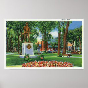Poster Vista do monumento no parque de Wisner