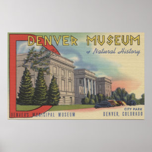 Póster Vista do museu de Denver da história natural