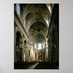 Póster Vista do nave para o coro, construída