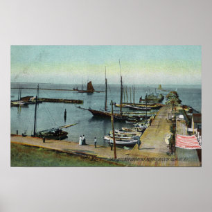 Póster Vista do norte do porto do leste