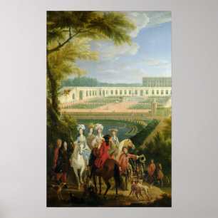 Póster Vista do Orangerie em Versalhes, depois de 1697