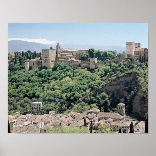 Póster Vista do Palácio de Alhambra (Frente)