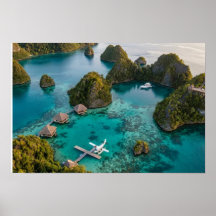 Vista do Paraíso das Ilhas Raja Ampat Piaynemo Art