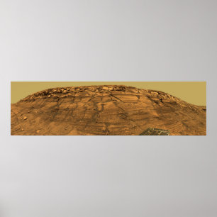 Poster Vista do penhasco das queimaduras em Marte
