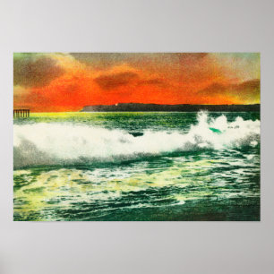 Póster Vista do Point Loma em SunsetCoronado, CA