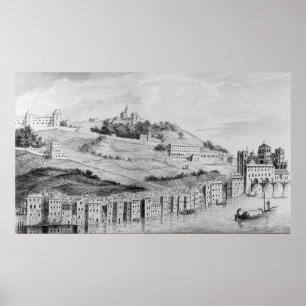 Poster Vista do porto da cidade de Lyon