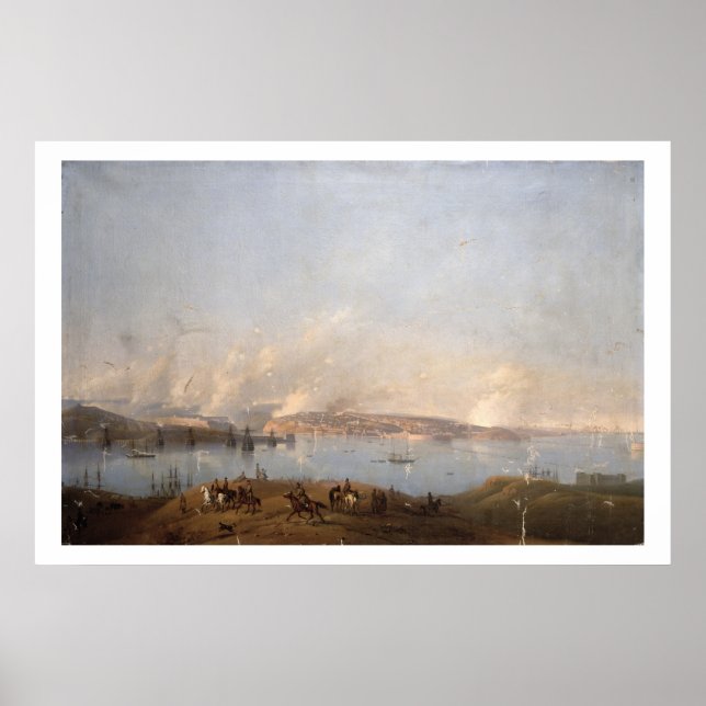 Póster Vista do porto de Sebastopol durante o Crime (Frente)