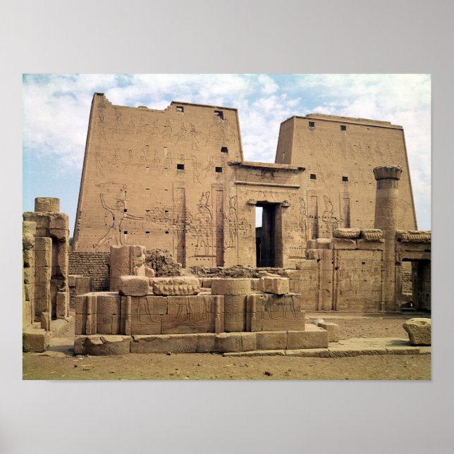 Póster Vista do primeiro pilão do Templo de Horus (Frente)