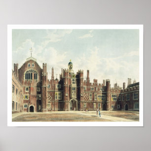 Póster Vista do quadrilátero no palácio do Hampton Cour