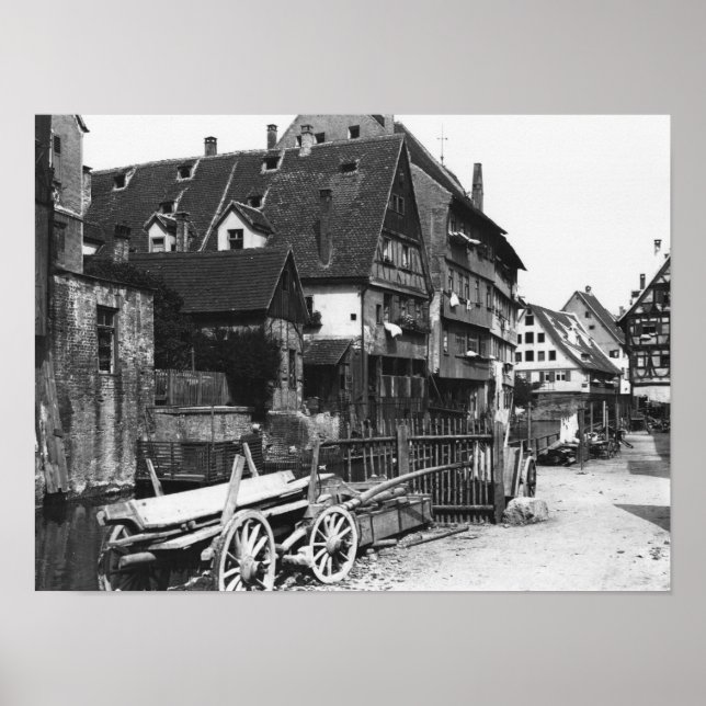 Poster Vista do Quarto Antigo, Ulm, c.1910 (Frente)
