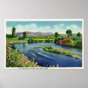 Poster Vista do Rio de Israel e da Corrida Presidencial