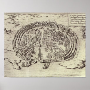Póster Vista do Rodes, 'do teatro das cidades principais