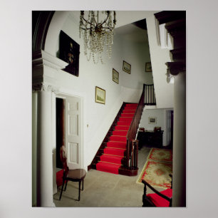 Póster Vista do salão e da escadaria