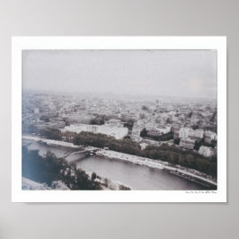 Poster Vista do século médio da Torre Eiffel