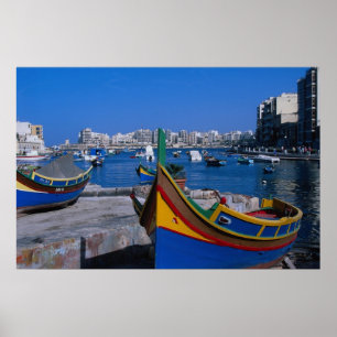 Póster Vista do St. juliana, Malta