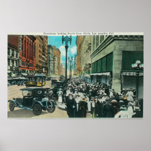 Poster Vista do sul de Broadway da 6a rua