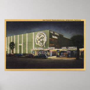 Póster Vista do Teatro-Restaurante de Carroll do conde