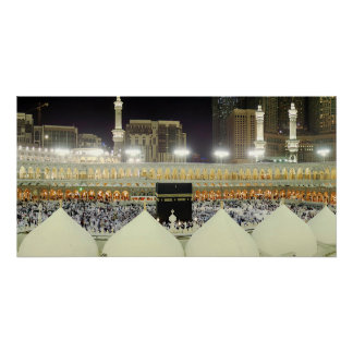 Póster Vista do telhado de peregrinos do Hajj na Caaba, M