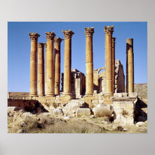 Póster Vista do Templo de Artemis, construído c.386 AD