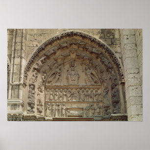 Póster Vista do tímpano que descreve Madonna