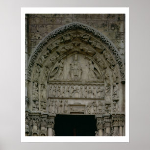 Póster Vista do tímpano que descreve Madonna e o qui