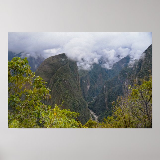 Poster Vista do trem para Machu Picchu, Peru (Frente)