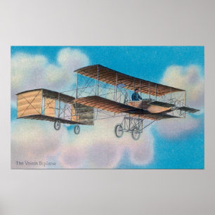 Póster Vista do Voisin BiplaneFrança