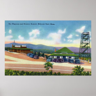 Póster Vista do Wigwam e da cimeira ocidental