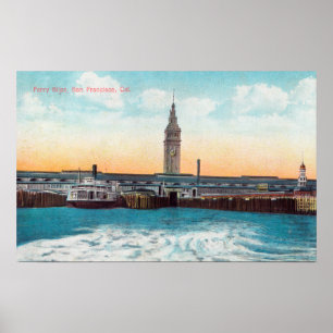Póster Vista dos deslizamentos e da torre da balsa