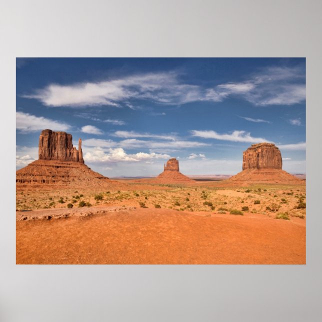 Póster Vista dos Mittens, Monument Valley (Frente)