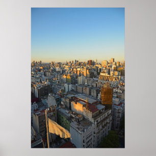 Póster Vista elevado sobre a vizinhança de Balvanera