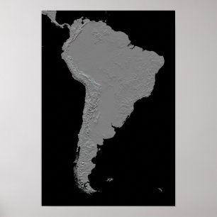 Póster Vista estereoscopicamente de Ámérica do Sul