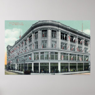 Póster Vista exterior da casa branca