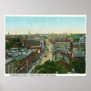 Póster Vista exterior da casa de Longfellow