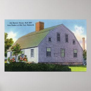Poster Vista exterior da casa velha de Harlow