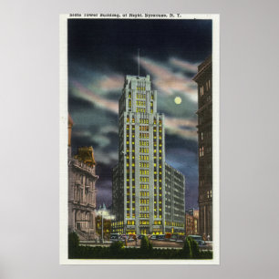 Póster Vista exterior da construção da torre do estado 