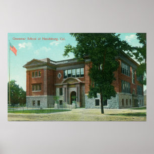Póster Vista exterior da escola secundária
