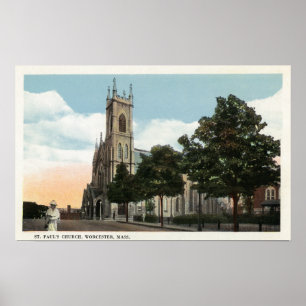 Póster Vista exterior da igreja de St Paul