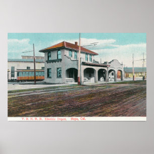 Poster Vista exterior do depósito elétrico de VBN RR